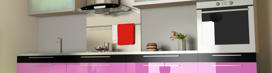 Pink Glass Splashback Gold Coast